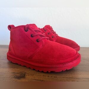 🔥 UGG NEUMEL  Suede Ankle Chukka Samba Red Boots Women's (Size 6)🔥